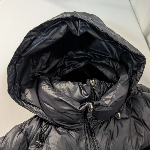 Calvin Klein Women's Hooded Packable Down Puffer Coat Jacket XL Black - Picture 11 of 11